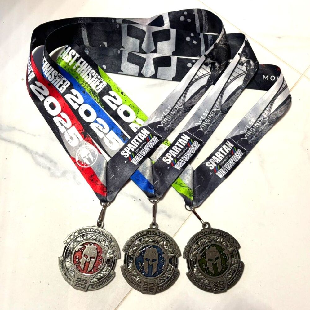 Spartan Trifecta World Championship West Virginia 2025 Medal Bundle